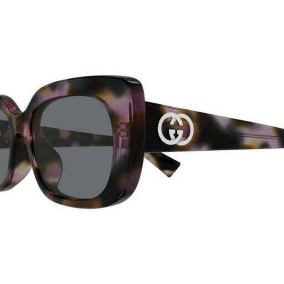 NWT Gucci GG1979SK-003 Havana Grey 55mm Sunglasses
